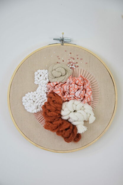 Tableau textile "Brique & Beige" – Image 3