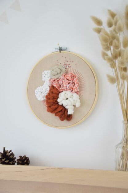 Tableau textile "Brique & Beige" – Image 2