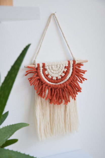 Mini décoration murale en macramé Terracotta – Image 2