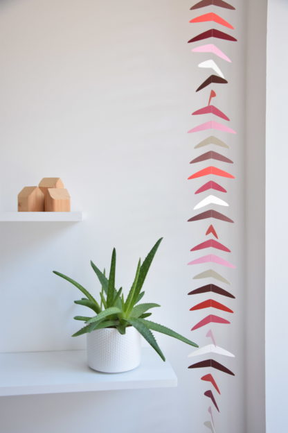 Guirlande en papier "Boomerang" - Edition rouge