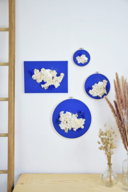 Tableaux textiles - Collection "BLUE THERAPY"