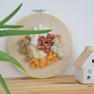 Tableau textile Ocre et Terracotta