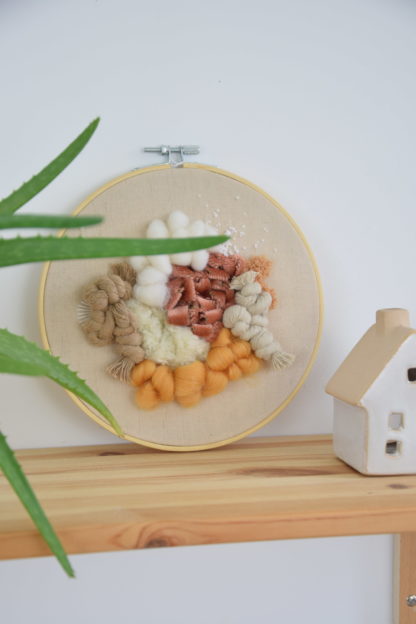 Tableau textile Ocre et Terracotta