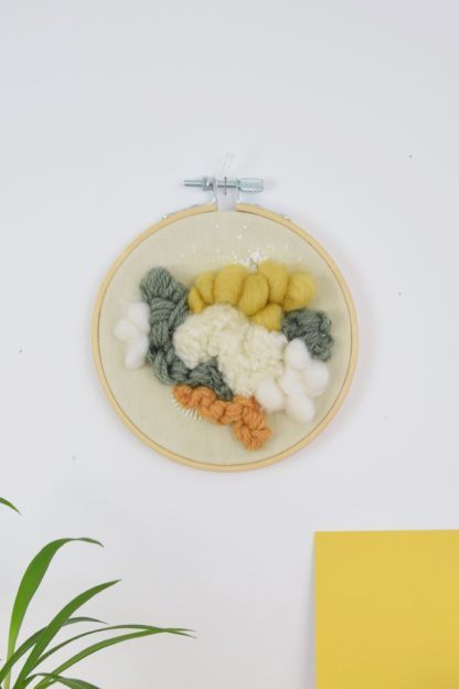 Tableau textile Vert et Jaune – Image 2