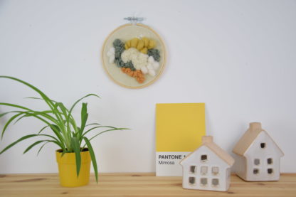 Tableau textile Vert et Jaune – Image 3