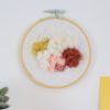 Tableau textile Blanc et couleurs chaudes – Image 2