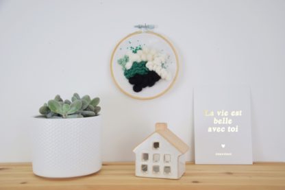 Tableau textile Vert et Noir