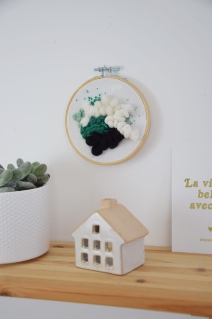Tableau textile Vert et Noir – Image 2