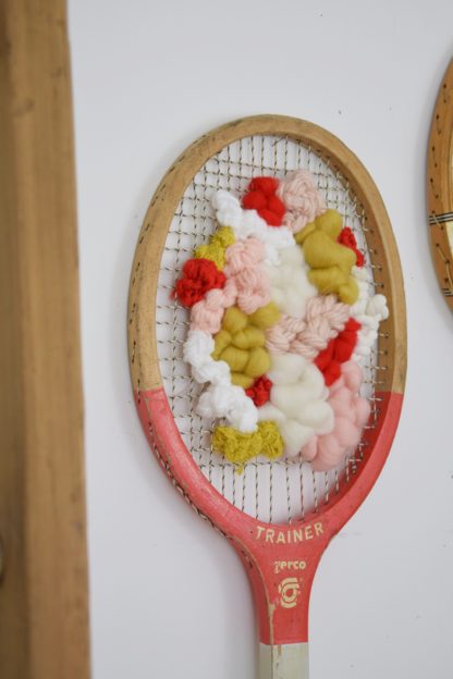 Raquette tissée - Rouge, Rose & Jaune – Image 3