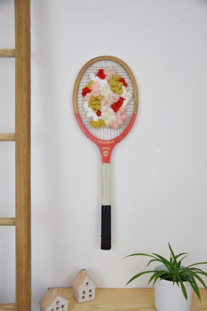 Raquette tissée - Rouge, Rose & Jaune – Image 2