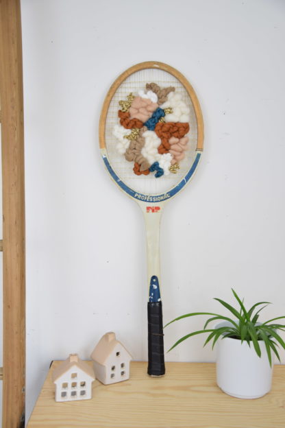 Raquette tissée - Bleu & Camel – Image 3