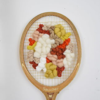 Raquette tissée - Terracotta & Jaune