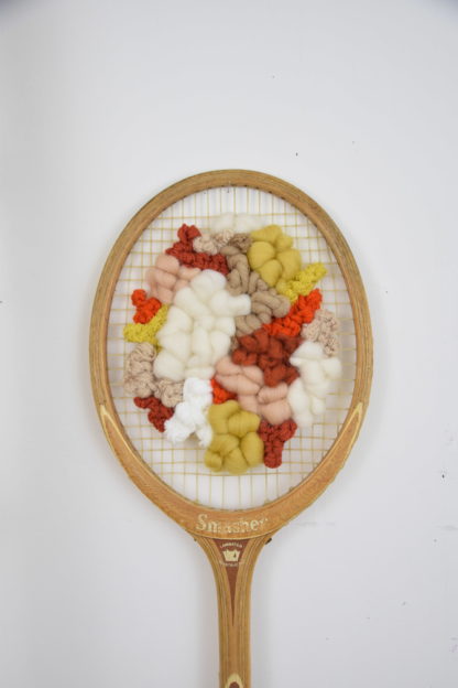 Raquette tissée - Terracotta & Jaune