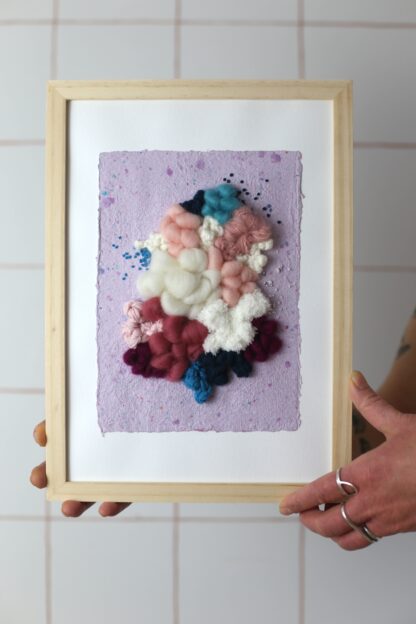 Tableau textile brodé sur papier #10 - Grand format – Image 2
