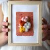 Tableau textile brodé sur papier #3 (petit format) – Image 2