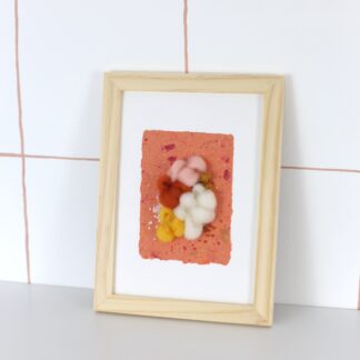 Tableau textile brodé sur papier #3 (petit format)