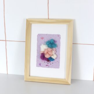 Tableau textile brodé sur papier #2 (petit format)