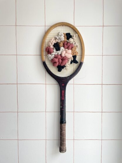 Raquette tissée - Anthracite & vieux rose – Image 2