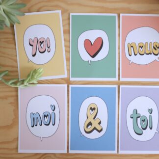 Cartes "Bulle" - Maison Bâ X Robo Typo