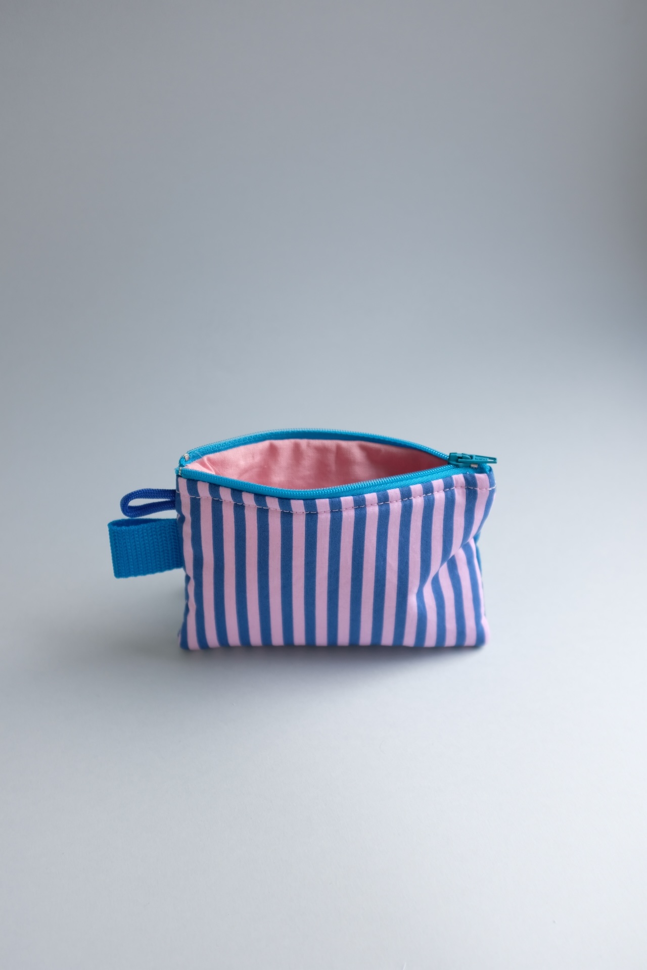 TIPOCHETTE MINI - Porte monnaie rayures rose & bleu