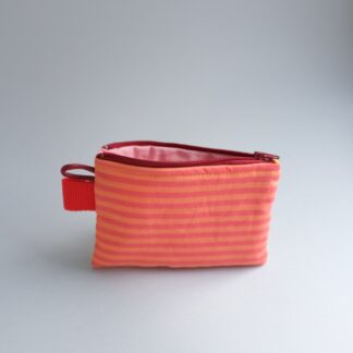 TIPOCHETTE MINI - Porte monnaie rayures orange & jaune