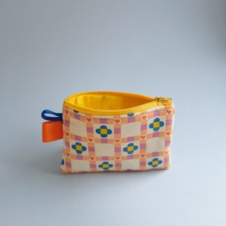 TIPOCHETTE MINI - Porte monnaie motifs fleurs & jaune
