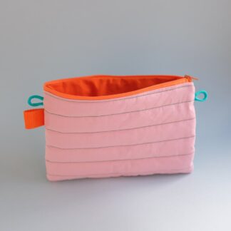 TIPOCHETTE - Pochette zippée matelassée rose & vert