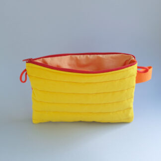 TIPOCHETTE - Pochette zippée matelassée orange & jaune
