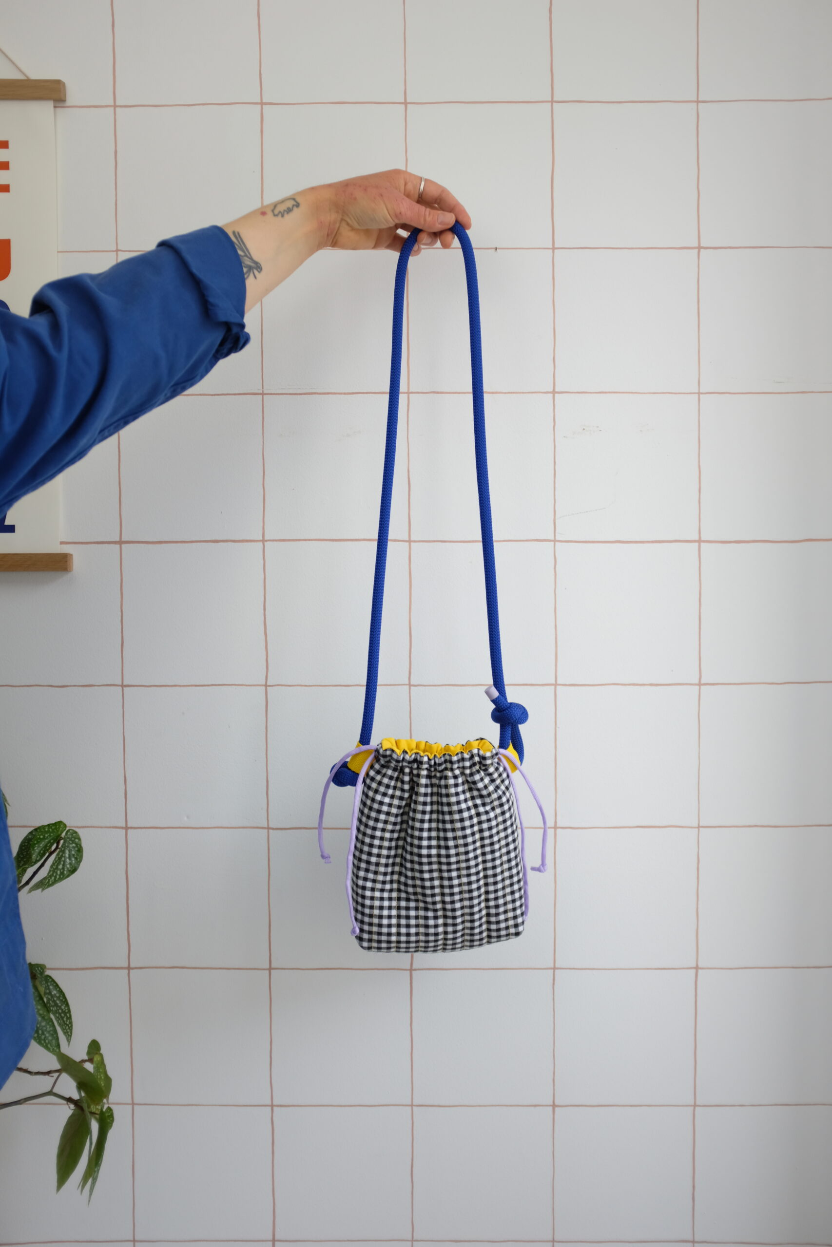 POTISAC - Petit sac Vichy Noir & Blanc