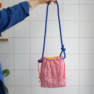 GROSAC - Sac à rayures rouge