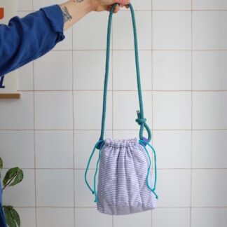 GROSAC - Sac à rayures lilas