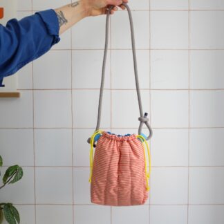 GROSAC - Sac à rayures orange et bleu