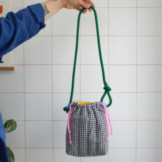 GROSAC - Sac Vichy Noir & Blanc