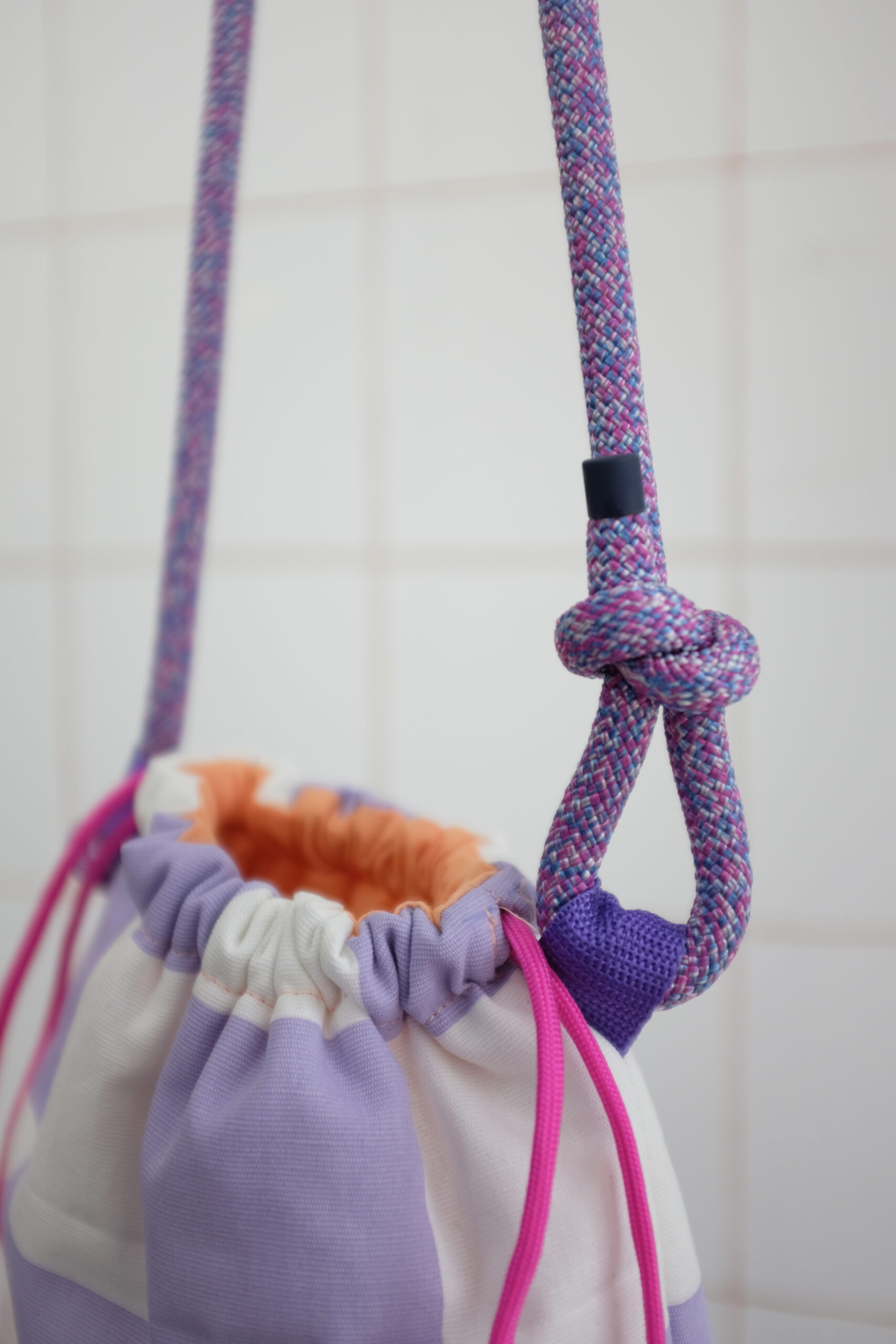 GROSAC - Sac Damier Lilas & Blanc – Image 2