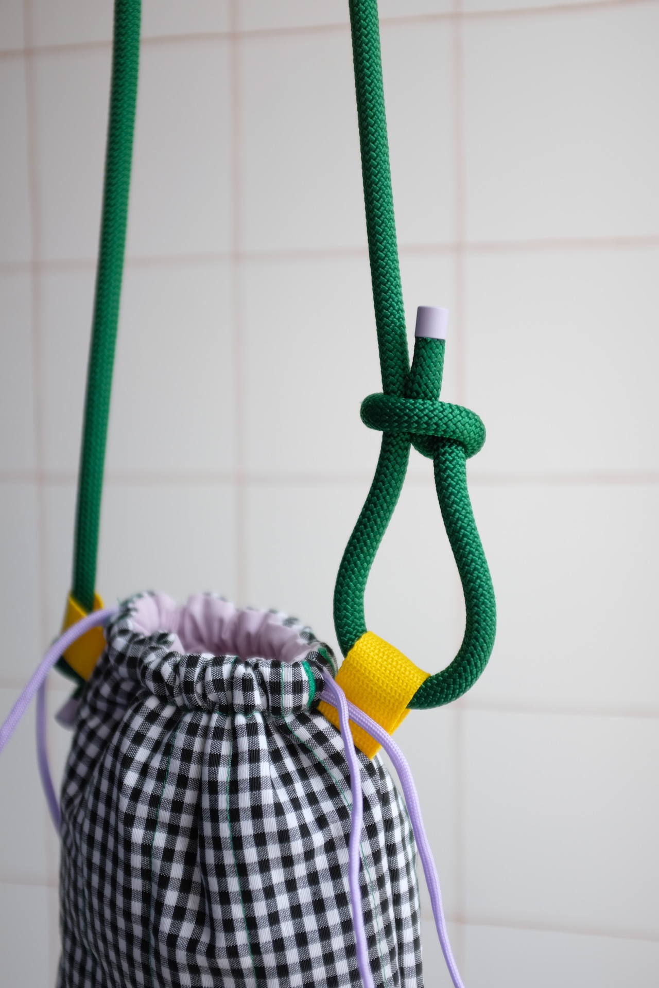 POTISAC - Petit sac Vichy cordon Vert – Image 2