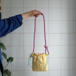 POTISAC - Petit sac à Rayures Jaune