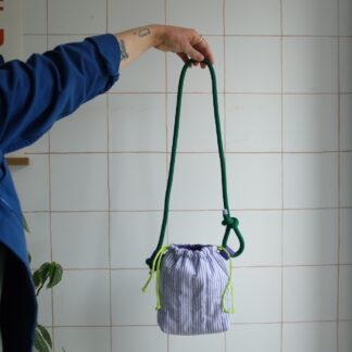 POTISAC - Petit sac à Rayures Violet & Vert
