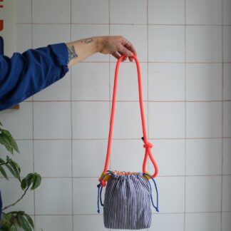POTISAC - Petit sac à Rayures Bleu marine