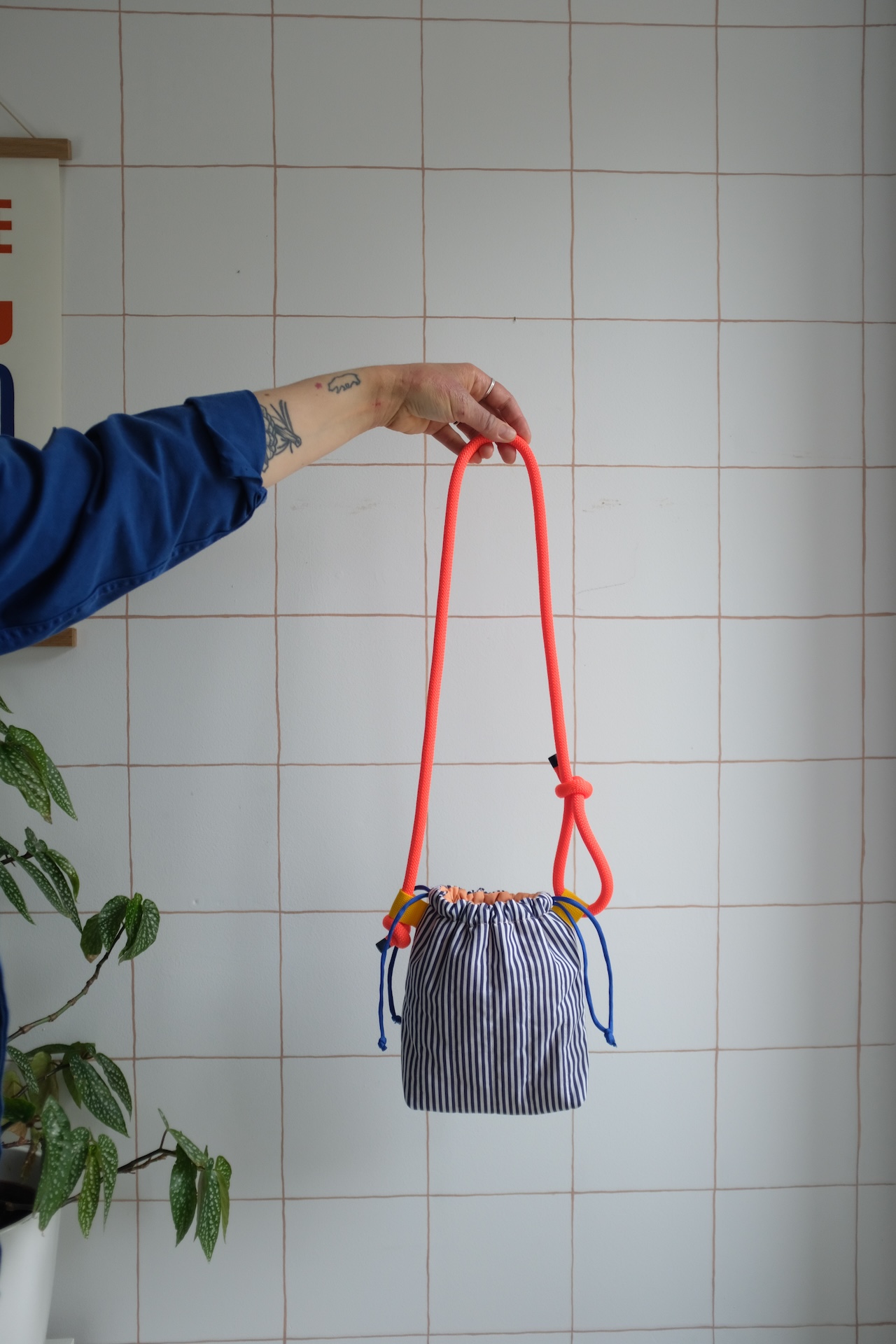 POTISAC - Petit sac à Rayures Bleu marine