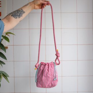 POTISAC - Petit sac Rouge à Rayures verticales