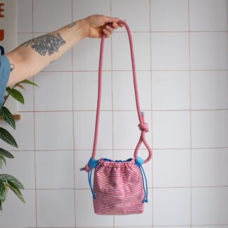 POTISAC - Petit sac Rouge à Rayures horizontales