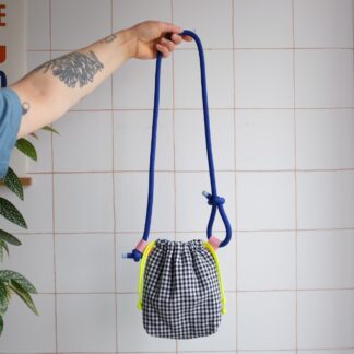 POTISAC - Petit sac Vichy cordon Bleu