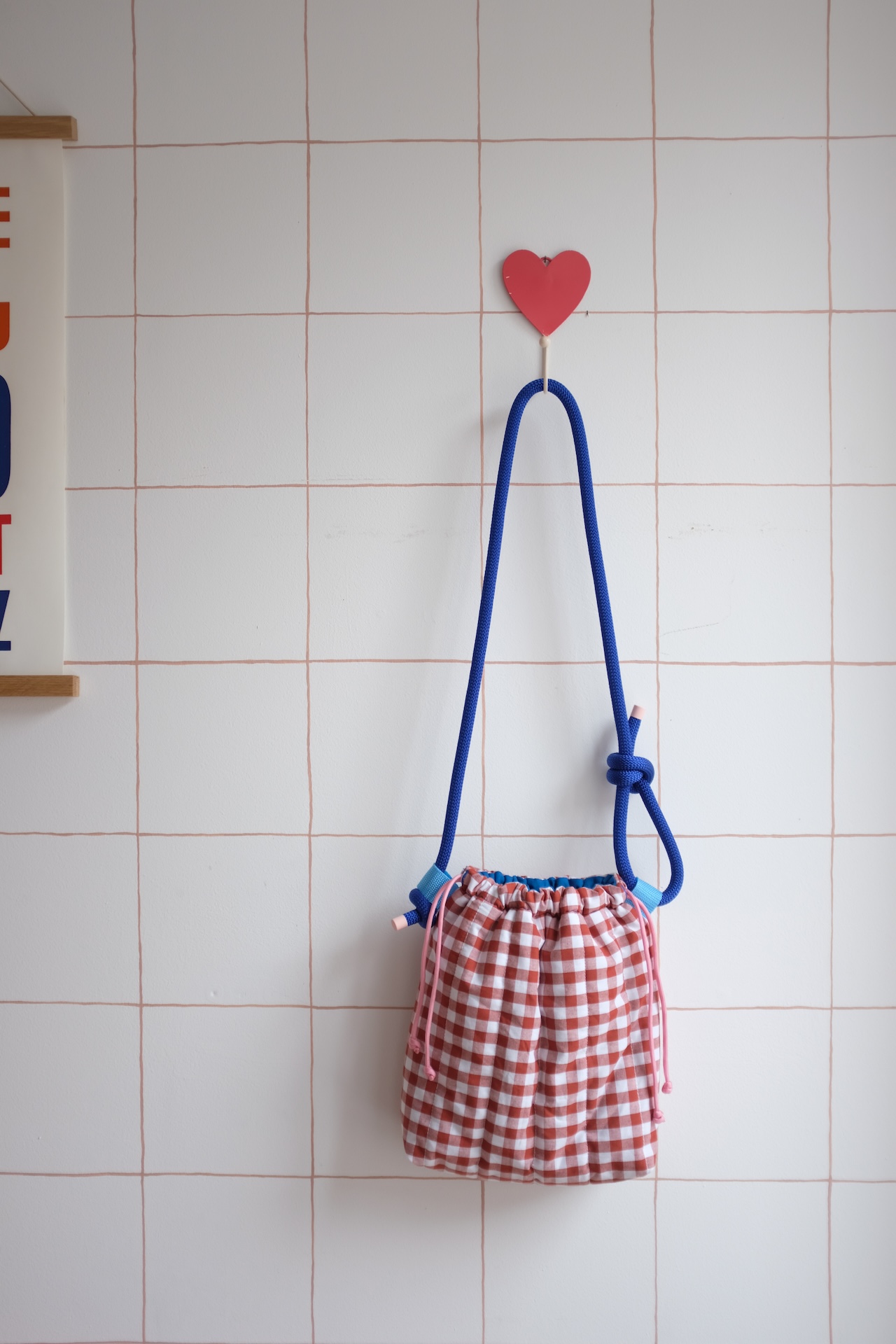 GROSAC - Sac Vichy Terracotta, cordon Bleu – Image 3