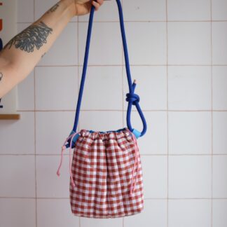 GROSAC - Sac Vichy Terracotta, cordon Bleu